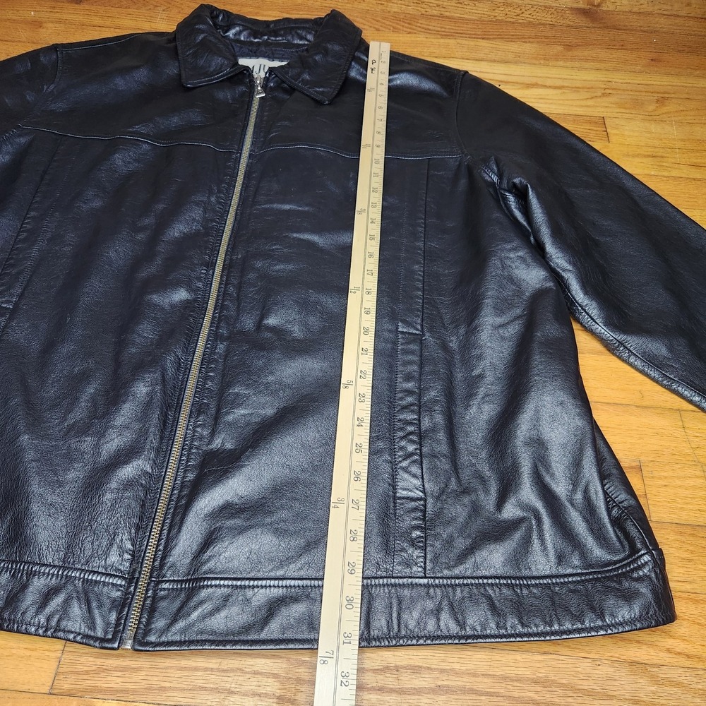 Vintage Wilsons M.Julian Leather Jacket Mens 3XL Black Full Zip Biker Pockets - Picture 14 of 16
